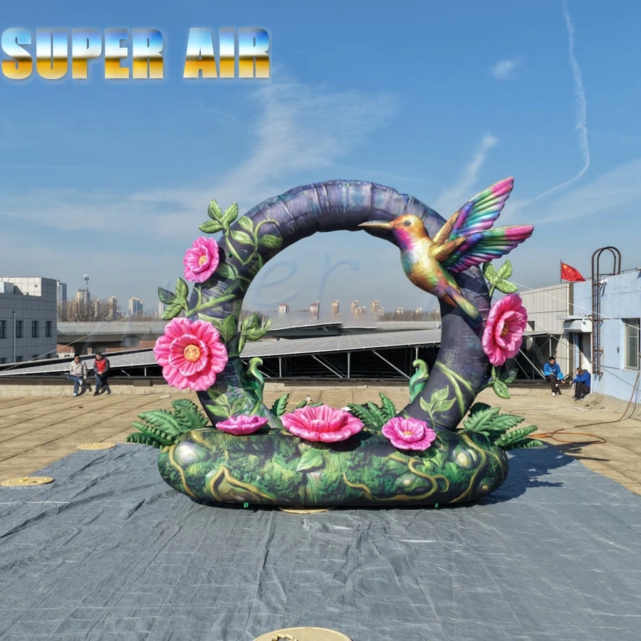 3m Giant Floral Hummingbird Inflatable Arch, Custom Print, Oxford Fabric, Party & Festival Decoration with Blower
3m Giant Floral Hummingbird Inflatable Arch, Custom Print, Oxford Fabric, Party & Festival Decoration with Blower