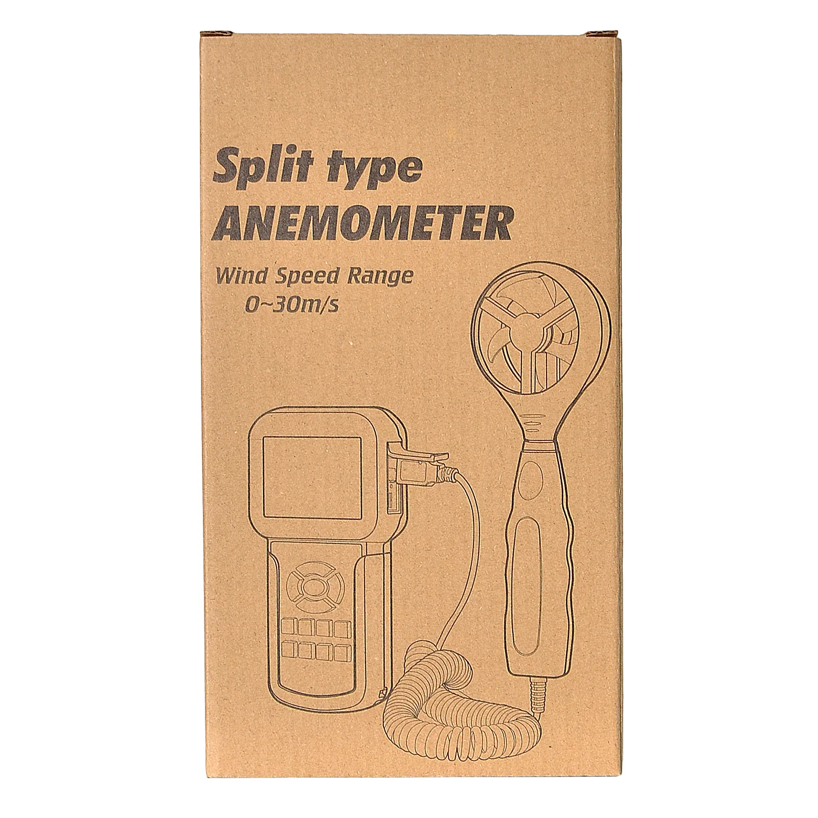Handheld Digital Anemometer Wind Speed Meter Extendable 2M Probe Wind Chill Temperature Backlight LCD Max Min Average HP-826A