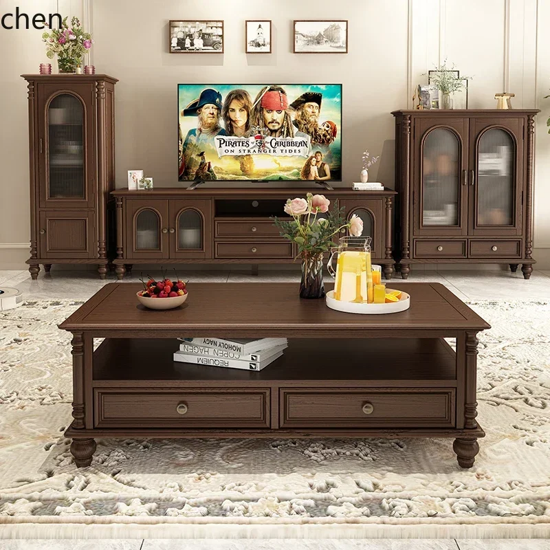 rural all-solid wood retro coffee table living room home TV cabinet combination ash wood furniture
rural all-solid wood retro coffee table living room home TV cabinet combination ash wood furniture