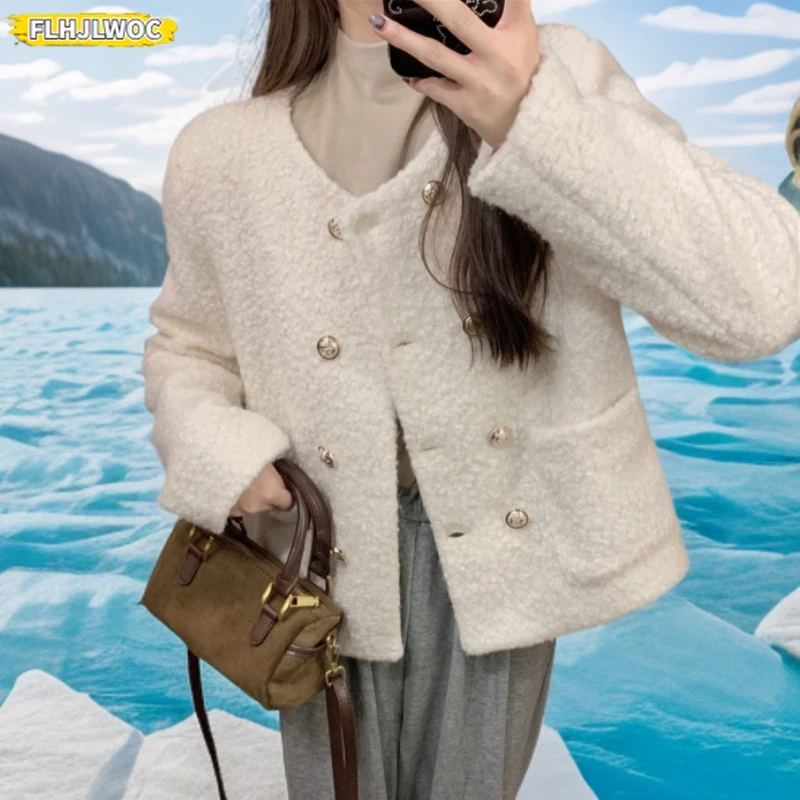 Double-Breasted Button Coats Winter New Year Cute Sweet Girls Preppy Style Solid Casual Loose Pockets Short Jackets Outerwear
Double-Breasted Button Coats Winter New Year Cute Sweet Girls Preppy Style Solid Casual Loose Pockets Short Jackets Outerwear