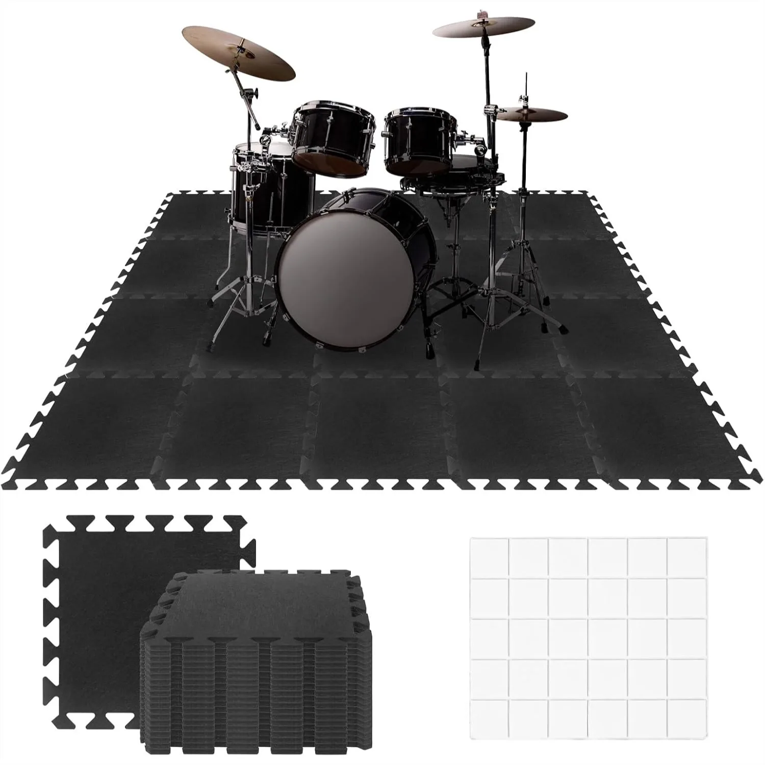 20 Pcs Sound Absorbing Interlocking Floor Mats, 11.8x11.8x0.4 in High Density Felt Acoustic Panels Non-Slip Anti Vibration for
20 Pcs Sound Absorbing Interlocking Floor Mats, 11.8x11.8x0.4 in High Density Felt Acoustic Panels Non-Slip Anti Vibration for