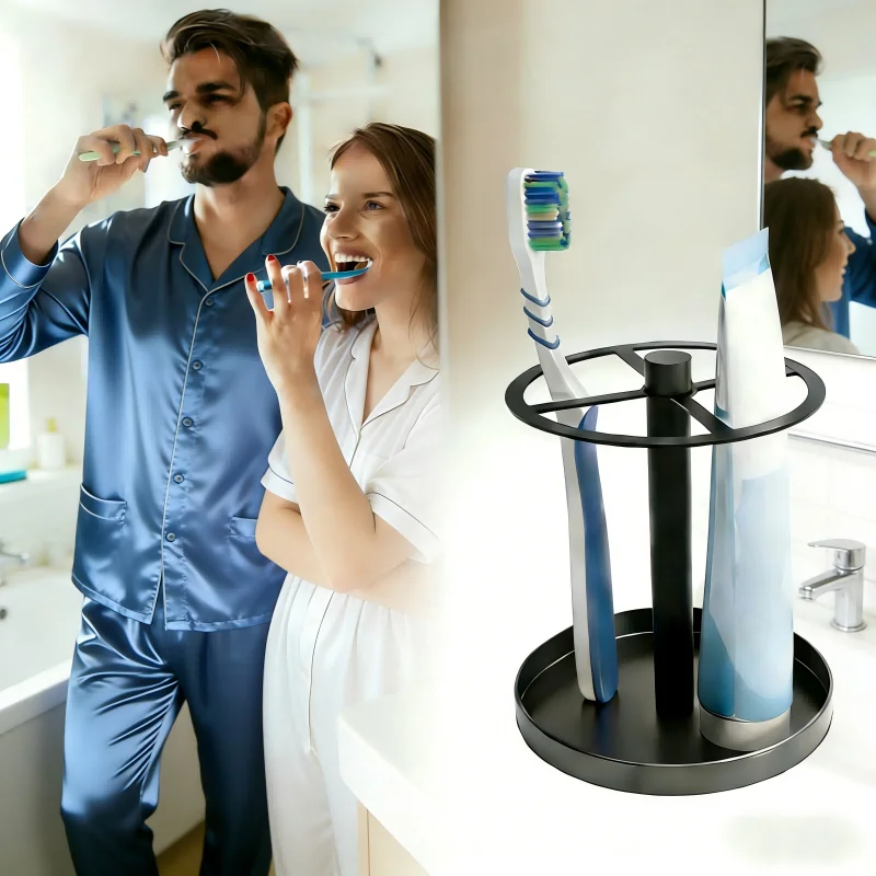 Round Non-Slip Bathroom Toothbrush Holder and Organizer - No-Drill Desktop Stand for Toothpaste, Brushes and Oral Care Storage
Round Non-Slip Bathroom Toothbrush Holder and Organizer - No-Drill Desktop Stand for Toothpaste, Brushes and Oral Care Storage