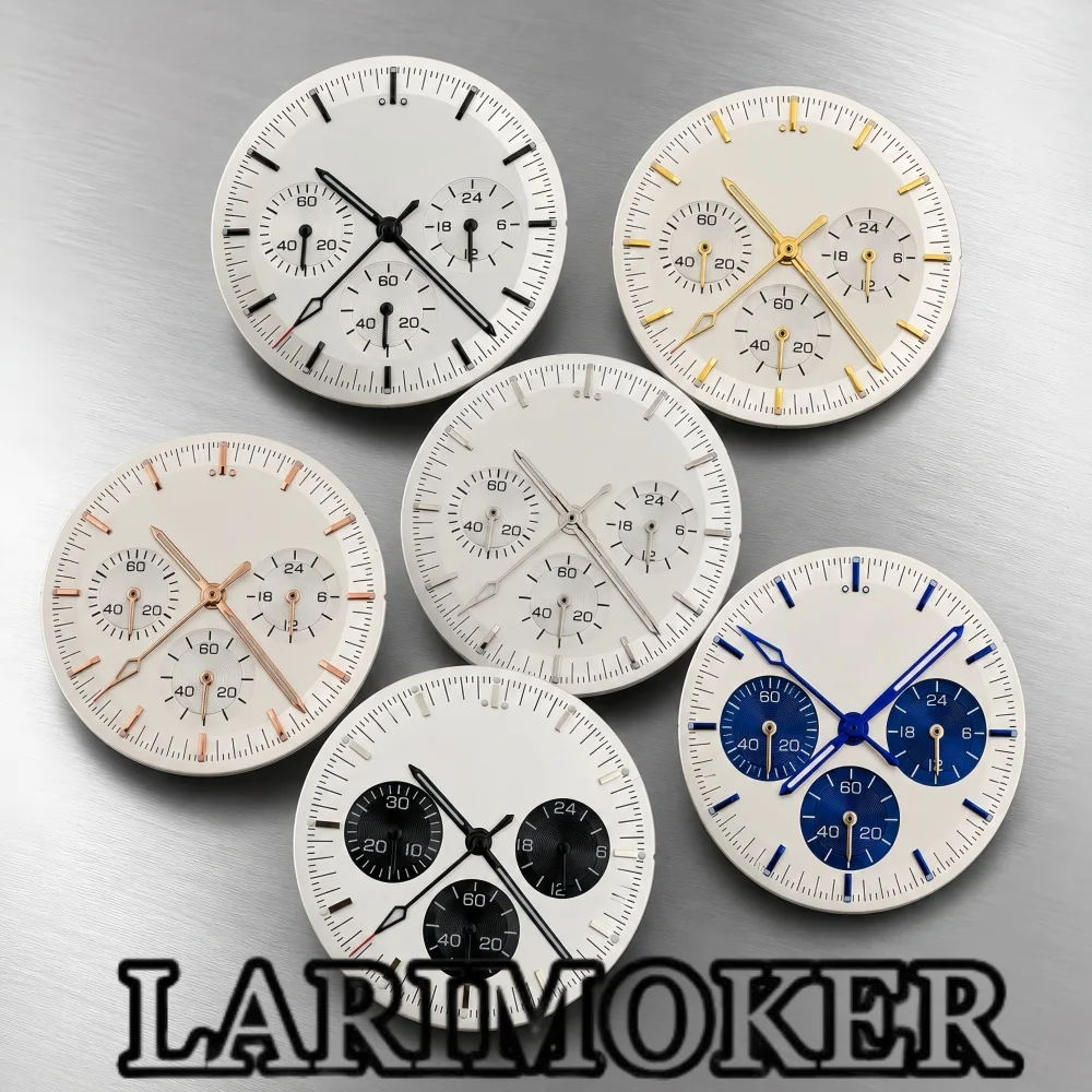 LARIMOKER 31.5mm VK63 Quartz Movement Chronograph Watch Dial With Hands Set Gold Rose Gold Markers Watch Accessories Parts
LARIMOKER 31.5mm VK63 Quartz Movement Chronograph Watch Dial With Hands Set Gold Rose Gold Markers Watch Accessories Parts