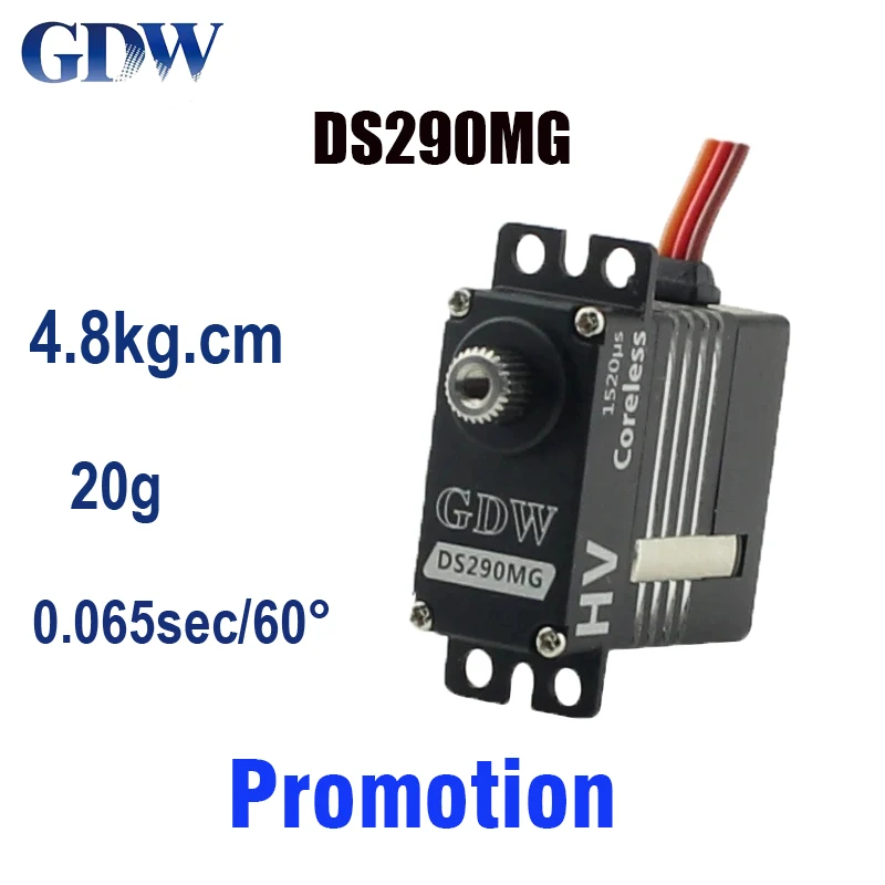 GDW DS295MG DS290MG 6,0 кг, крутящий момент 0,06 сек, высокоскоростной металлический корпус, стальная шестерня, цифровой микросервопривод для вертолета, наклонный диск
GDW DS295MG DS290MG 6,0 кг, крутящий момент 0,06 сек, высокоскоростной металлический корпус, стальная шестерня, цифровой микросервопривод для вертолета, наклонный диск