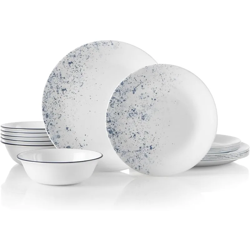 18-Piece Service for 6 Dinnerware Set, Triple Layer Glass and Chip Resistant, Lightweight Round Plates and Bowls Set
18-Piece Service for 6 Dinnerware Set, Triple Layer Glass and Chip Resistant, Lightweight Round Plates and Bowls Set