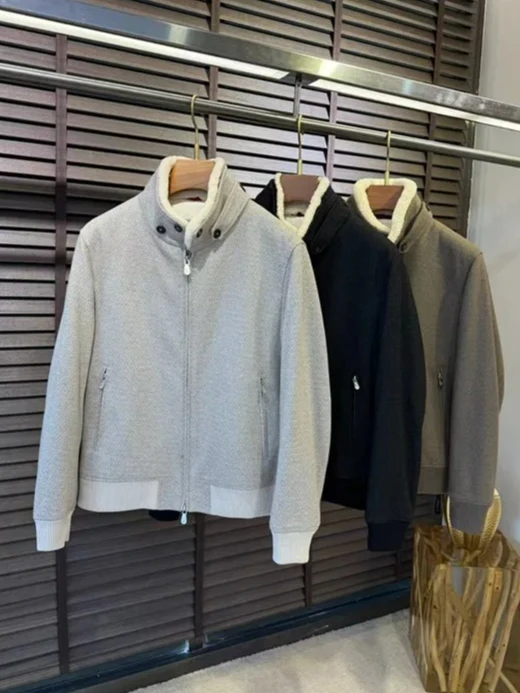 BC Повседневная куртка из итальянской шерсти с воротником-стойкой 25aw
BC Повседневная куртка из итальянской шерсти с воротником-стойкой 25aw