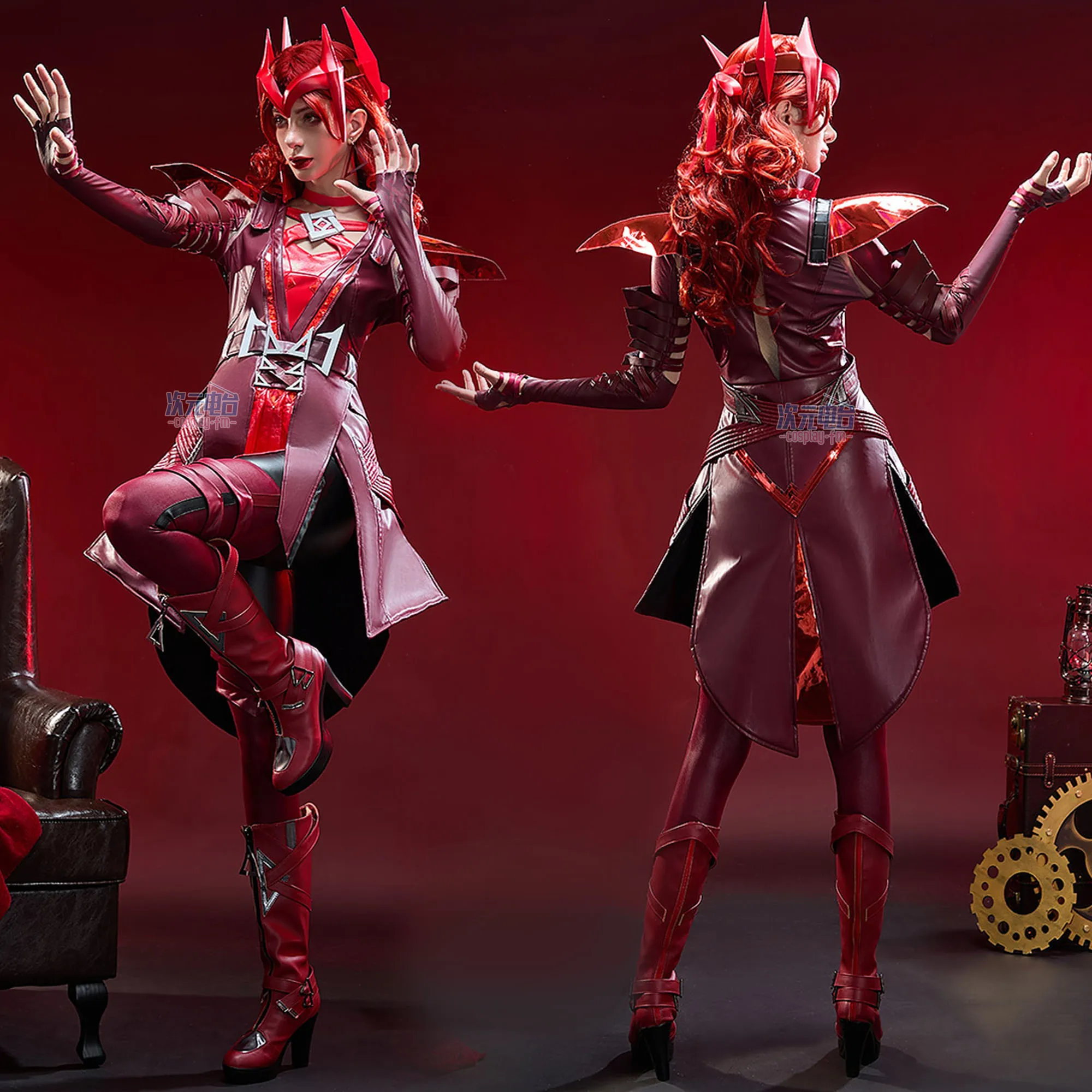 Алая ведьма, карнавальный костюм для взрослых и женщин, кожаный топ, брюки, головные уборы, женский костюм супергероя, карнавальная одежда на Хэллоуин
Алая ведьма, карнавальный костюм для взрослых и женщин, кожаный топ, брюки, головные уборы, женский костюм супергероя, карнавальная одежда на Хэллоуин