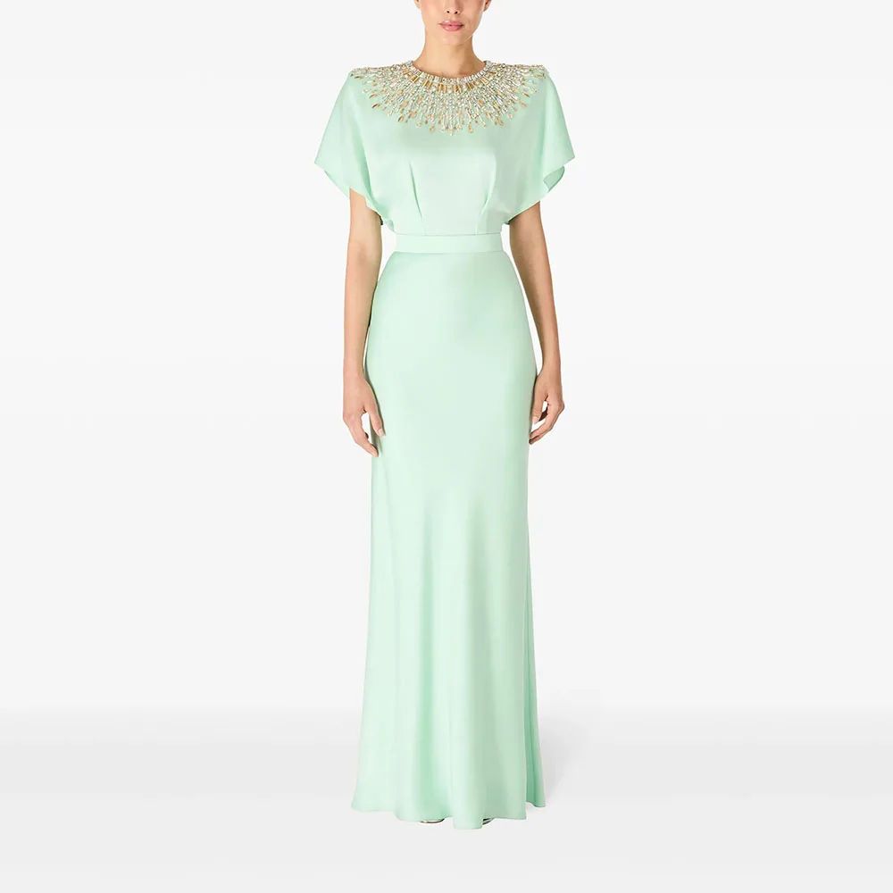 Роскошное вечернее платье с круглым вырезом и длинными рукавами, бисером и кристаллами, прямые вечерние платья длиной до пола, свадебное платье для гостей по индивидуальному заказу
Роскошное вечернее платье с круглым вырезом и длинными рукавами, бисером и кристаллами, прямые вечерние платья длиной до пола, свадебное платье для гостей по индивидуальному заказу