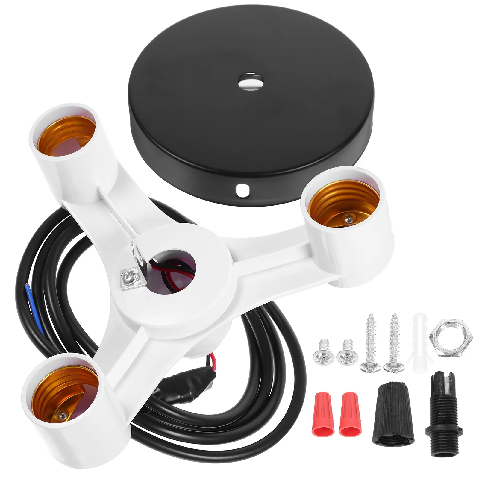 Three-head Lamp Holder Accessories Home Ceiling Socket Light Flame Retardant Pbt Three-end Lampholder Household Sturdy
Three-head Lamp Holder Accessories Home Ceiling Socket Light Flame Retardant Pbt Three-end Lampholder Household Sturdy