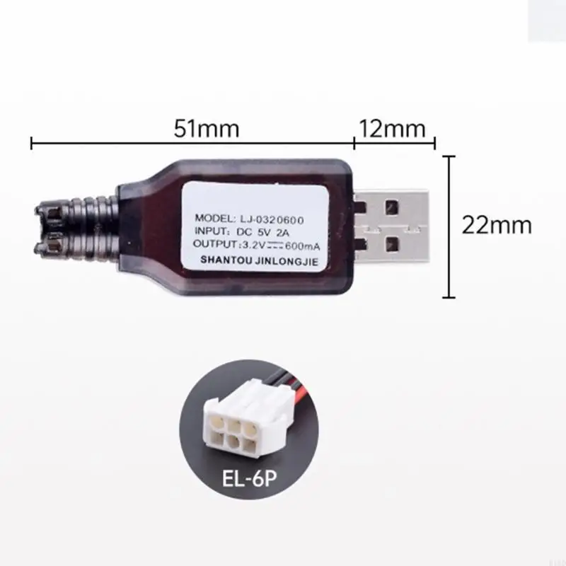 R1WD 9.6V Battery Charging Cable With EL-6P Plug For Fast Speed Toy Fast Speed Car
R1WD 9.6V Battery Charging Cable With EL-6P Plug For Fast Speed Toy Fast Speed Car