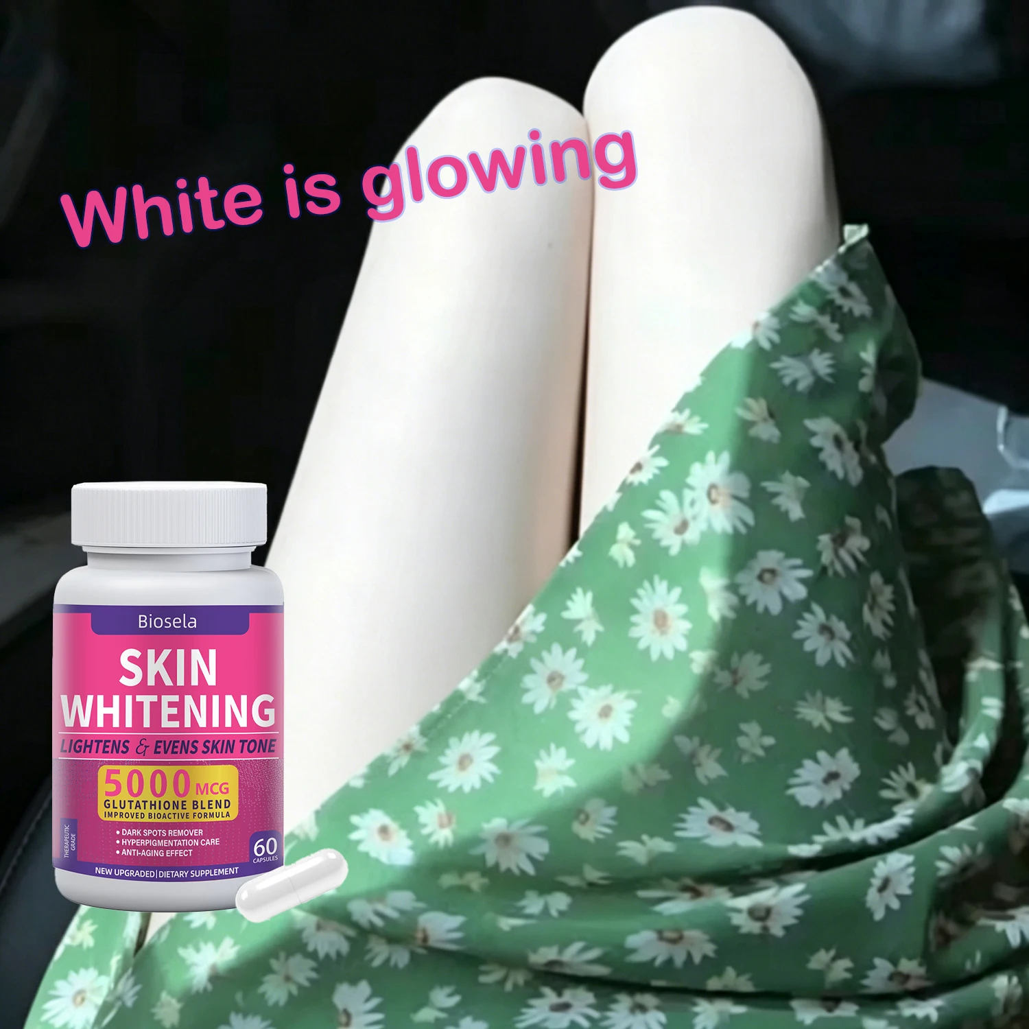 Skin Whitening Supplement Dark People Brightening Skin Capsules Glutathione Whitening 5000mcg for Women - 60 Capsules
Skin Whitening Supplement Dark People Brightening Skin Capsules Glutathione Whitening 5000mcg for Women - 60 Capsules