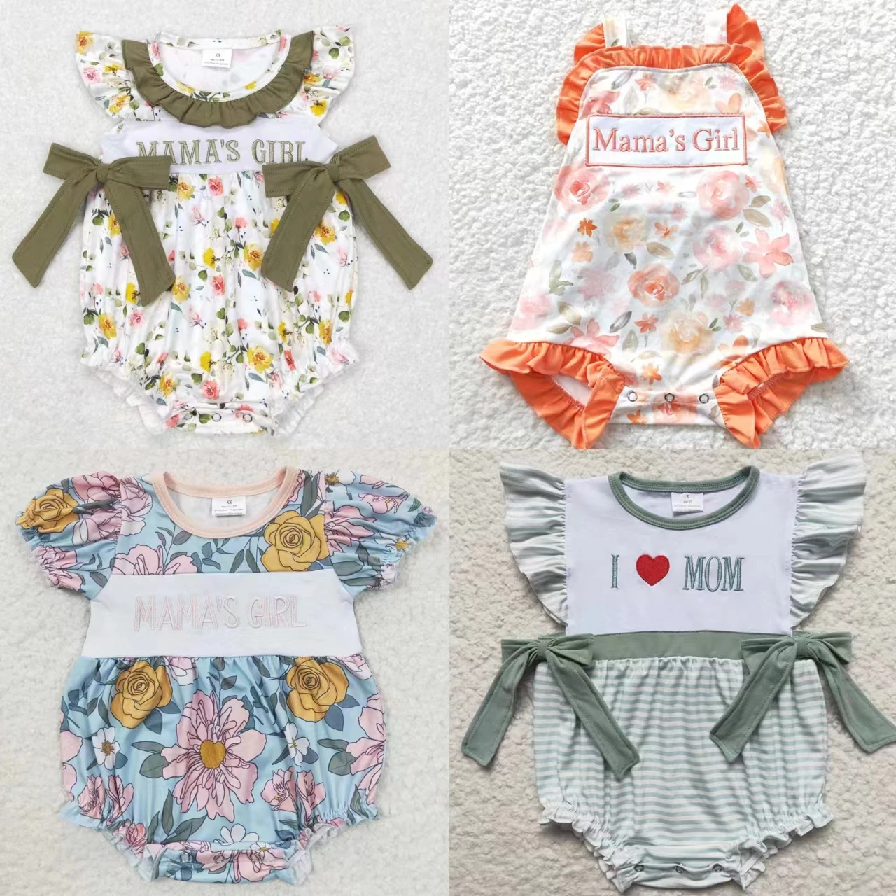 Wholesale Kids Mama's Girl Short Sleeves Embroidery Flower Romper Toddler Floral One-piece Newborn Coverall Bodysuit Jumpsuit
Wholesale Kids Mama's Girl Short Sleeves Embroidery Flower Romper Toddler Floral One-piece Newborn Coverall Bodysuit Jumpsuit