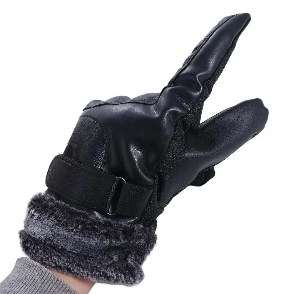 Мужские перчатки из искусственной кожи для сохранения тепла, сенсорные, с толстым флисовым утеплителем, ветрозащитные, водонепроницаемые, мягкие, для мотоциклистов, полнопалые
Мужские перчатки из искусственной кожи для сохранения тепла, сенсорные, с толстым флисовым утеплителем, ветрозащитные, водонепроницаемые, мягкие, для мотоциклистов, полнопалые