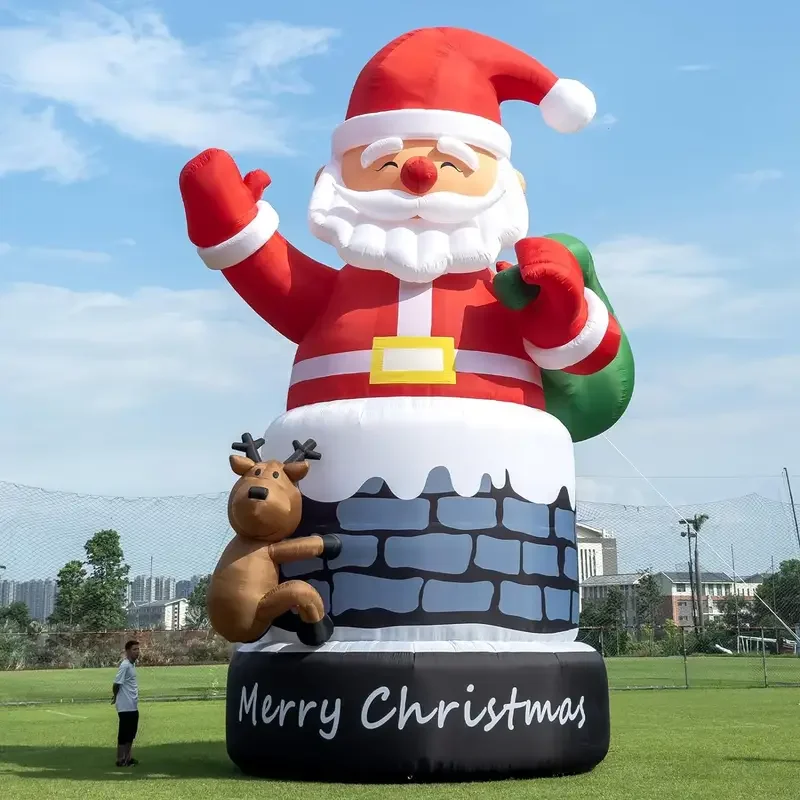 Christmas Inflatable Santa Claus Outdoor 20FT Christmas Decoration in Chimney with Reindeer for Event Parties Decoration
Christmas Inflatable Santa Claus Outdoor 20FT Christmas Decoration in Chimney with Reindeer for Event Parties Decoration