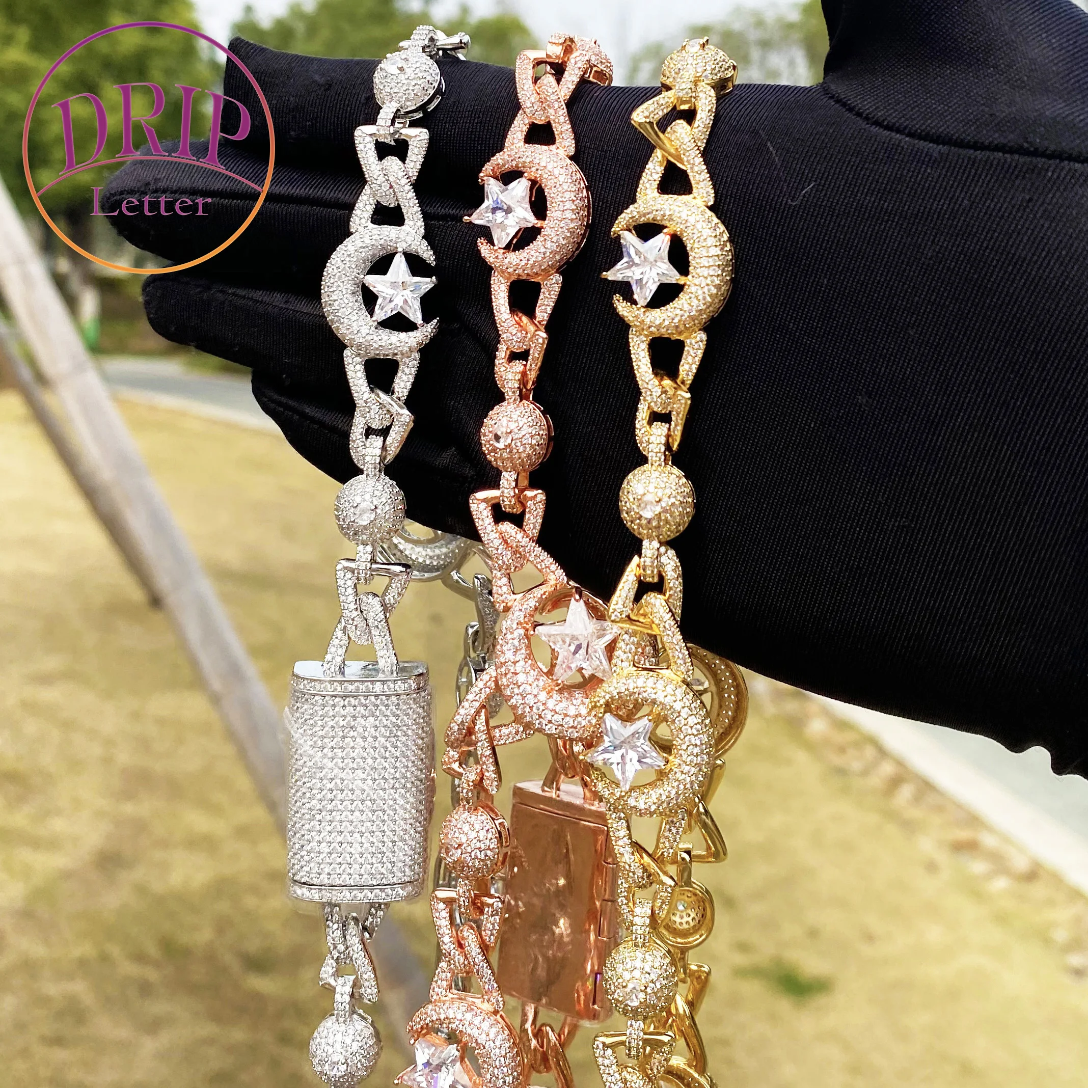 Drip Letter Iced Out Moon Star Cuban Link Chain for Men Real Copper Cubic Zirconia Necklace Choker Hip Hop Jewelry
Drip Letter Iced Out Moon Star Cuban Link Chain for Men Real Copper Cubic Zirconia Necklace Choker Hip Hop Jewelry