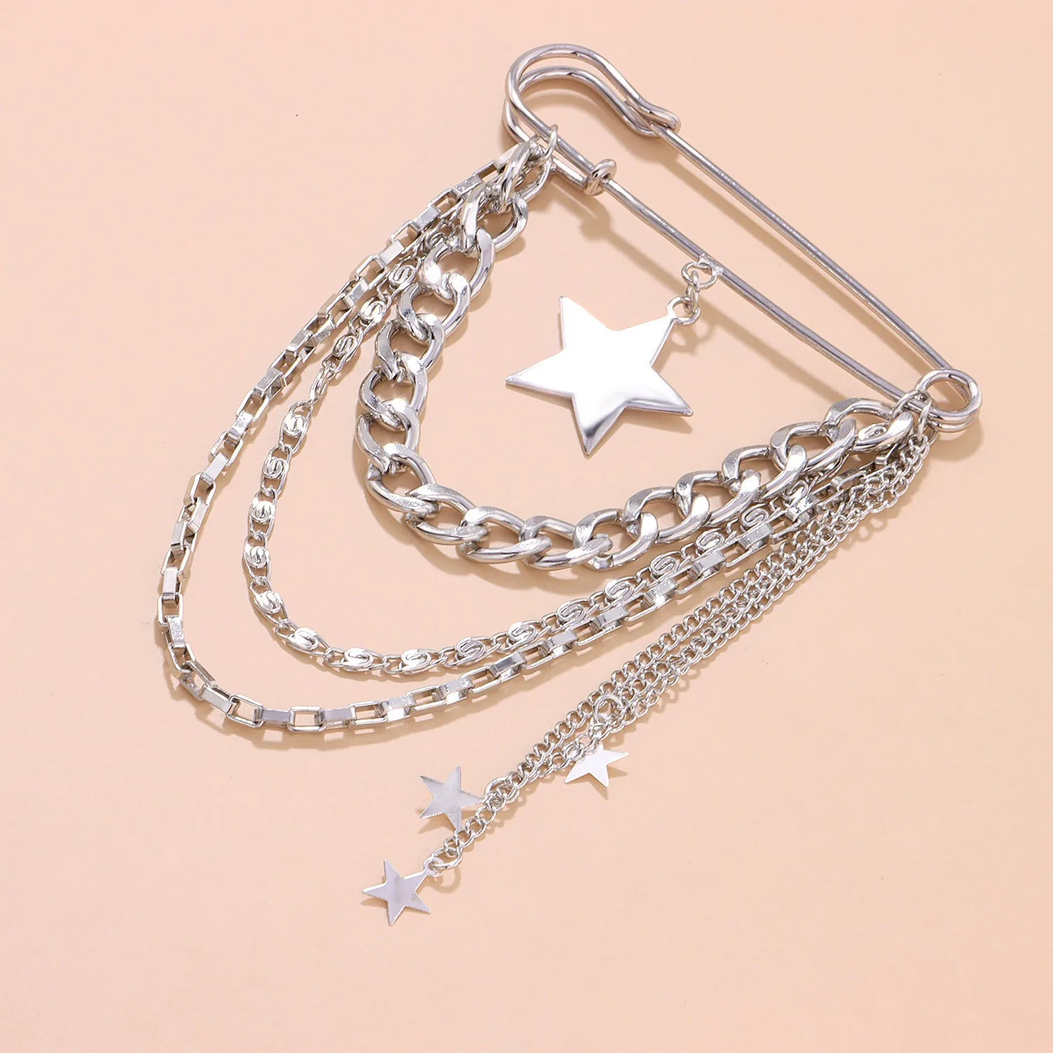 Hip-hop popular glossy five-pointed star brooch for women's personalized creative fashionable pin pendant
Hip-hop popular glossy five-pointed star brooch for women's personalized creative fashionable pin pendant