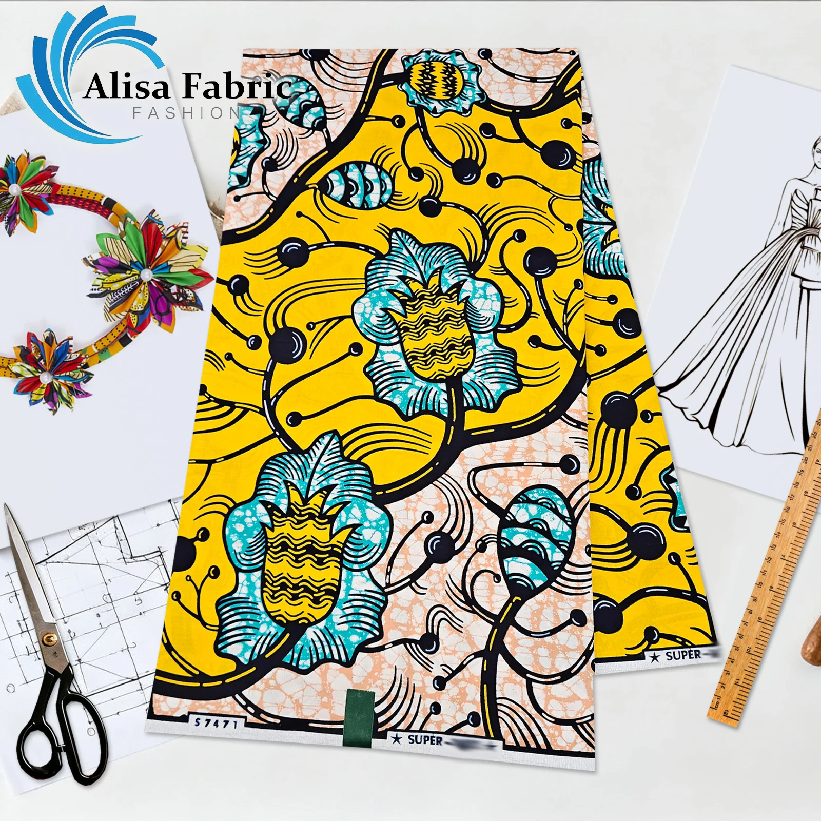 Новейшая суперткань, африканская ткань, воск, 6 ярдов, 100% хлопок, голландская голландская мода 2025 года, оптовая продажа от кутюр для подарков, желтый и голубой
Новейшая суперткань, африканская ткань, воск, 6 ярдов, 100% хлопок, голландская голландская мода 2025 года, оптовая продажа от кутюр для подарков, желтый и голубой