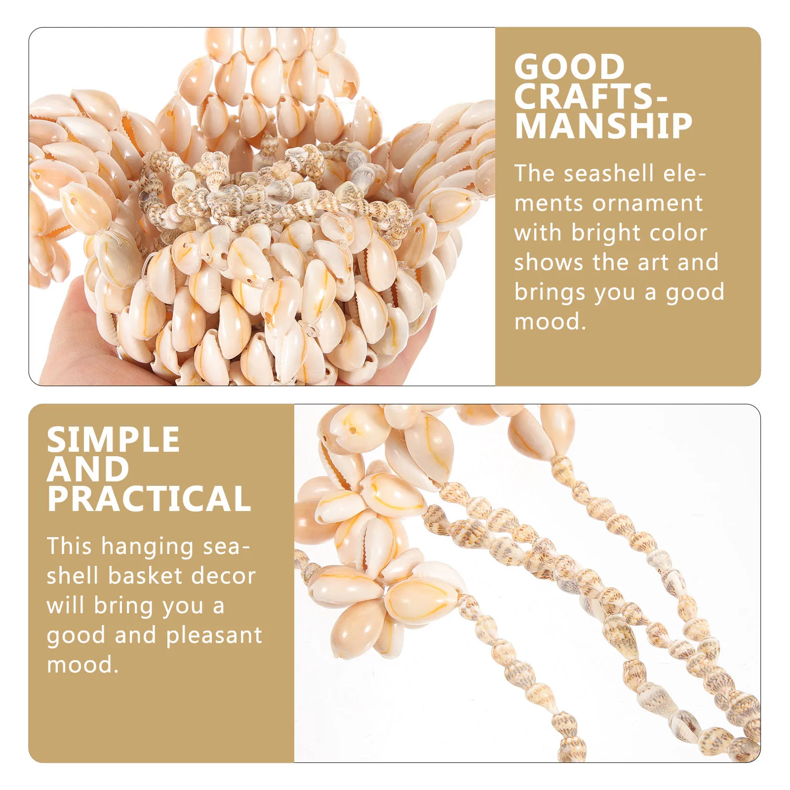Seashell Basket Wall Hanging Decor Natural Material Bright Color Indoor Outdoor Home Garden Office Courtyard Balcony nament
Seashell Basket Wall Hanging Decor Natural Material Bright Color Indoor Outdoor Home Garden Office Courtyard Balcony nament