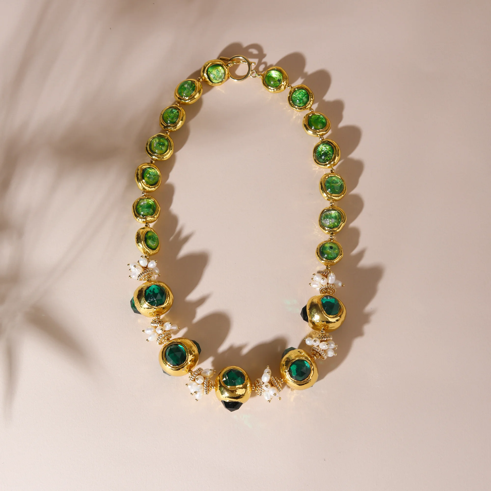 Luxury Vintage 18k Gold Plated Copper Chain Necklace Bezel Setting Nature Clay Polymer with Freshwater Pearl for Party Girl
Luxury Vintage 18k Gold Plated Copper Chain Necklace Bezel Setting Nature Clay Polymer with Freshwater Pearl for Party Girl