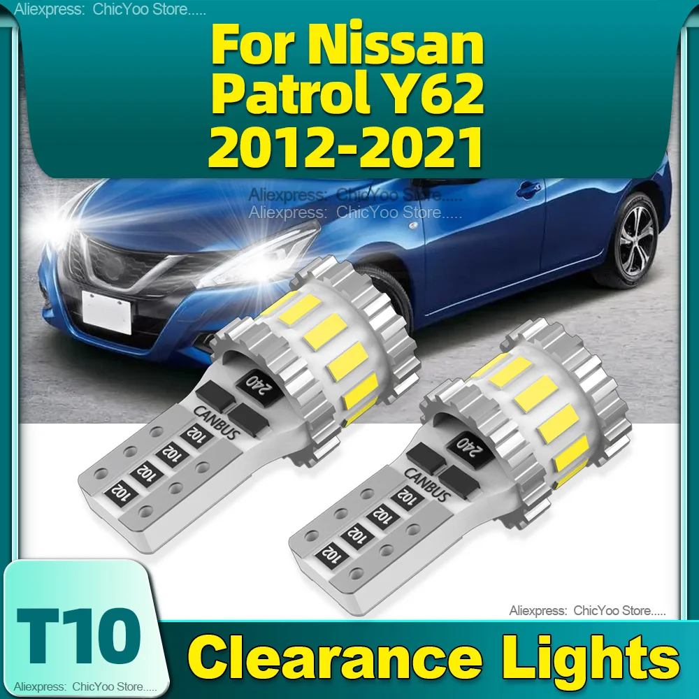 2pcs 6000K Super White 12V T10 W5W 194 Car Led Clearance Lamp For Nissan Patrol Y62 2012 2013 2014 2015 2016 2017 2018 2019-2021
2pcs 6000K Super White 12V T10 W5W 194 Car Led Clearance Lamp For Nissan Patrol Y62 2012 2013 2014 2015 2016 2017 2018 2019-2021