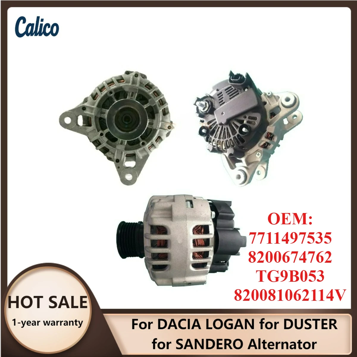 High Cost-effectiveness Suitable for DACIA LOGAN for DUSTER for SANDERO Alternator 7711497535 8200674762 TG9B053 820081062114V
High Cost-effectiveness Suitable for DACIA LOGAN for DUSTER for SANDERO Alternator 7711497535 8200674762 TG9B053 820081062114V