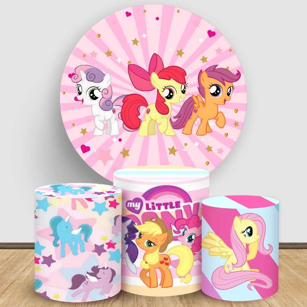 TB My Little Pony Round Backdrop Pink Cartoon Cake Table Cylinder Cover Kids Girl Birthday Party Decor Photograph Background
TB My Little Pony Round Backdrop Pink Cartoon Cake Table Cylinder Cover Kids Girl Birthday Party Decor Photograph Background