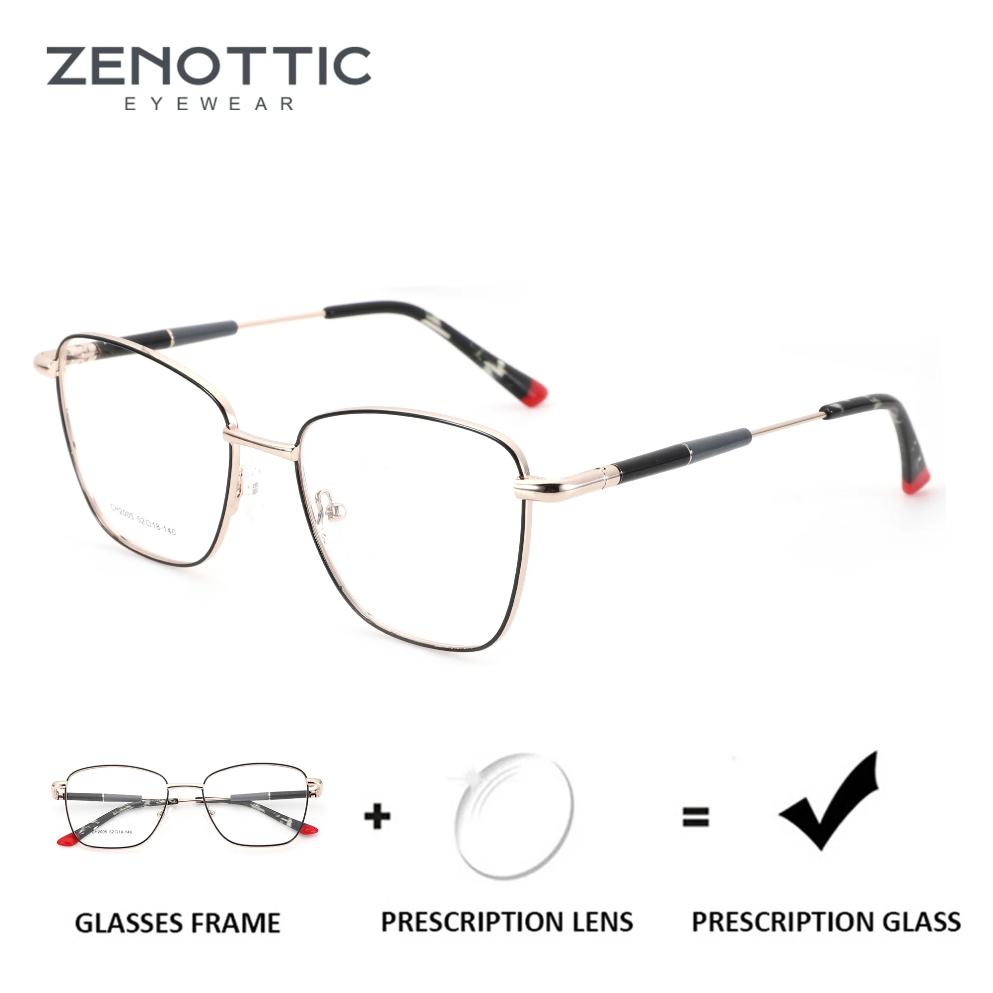 ZENOTTIC M Size Square Metal Prescription Glasses Woman Butterfly Optical Eyeglasses for Anti Blue Light Photochromic
ZENOTTIC M Size Square Metal Prescription Glasses Woman Butterfly Optical Eyeglasses for Anti Blue Light Photochromic