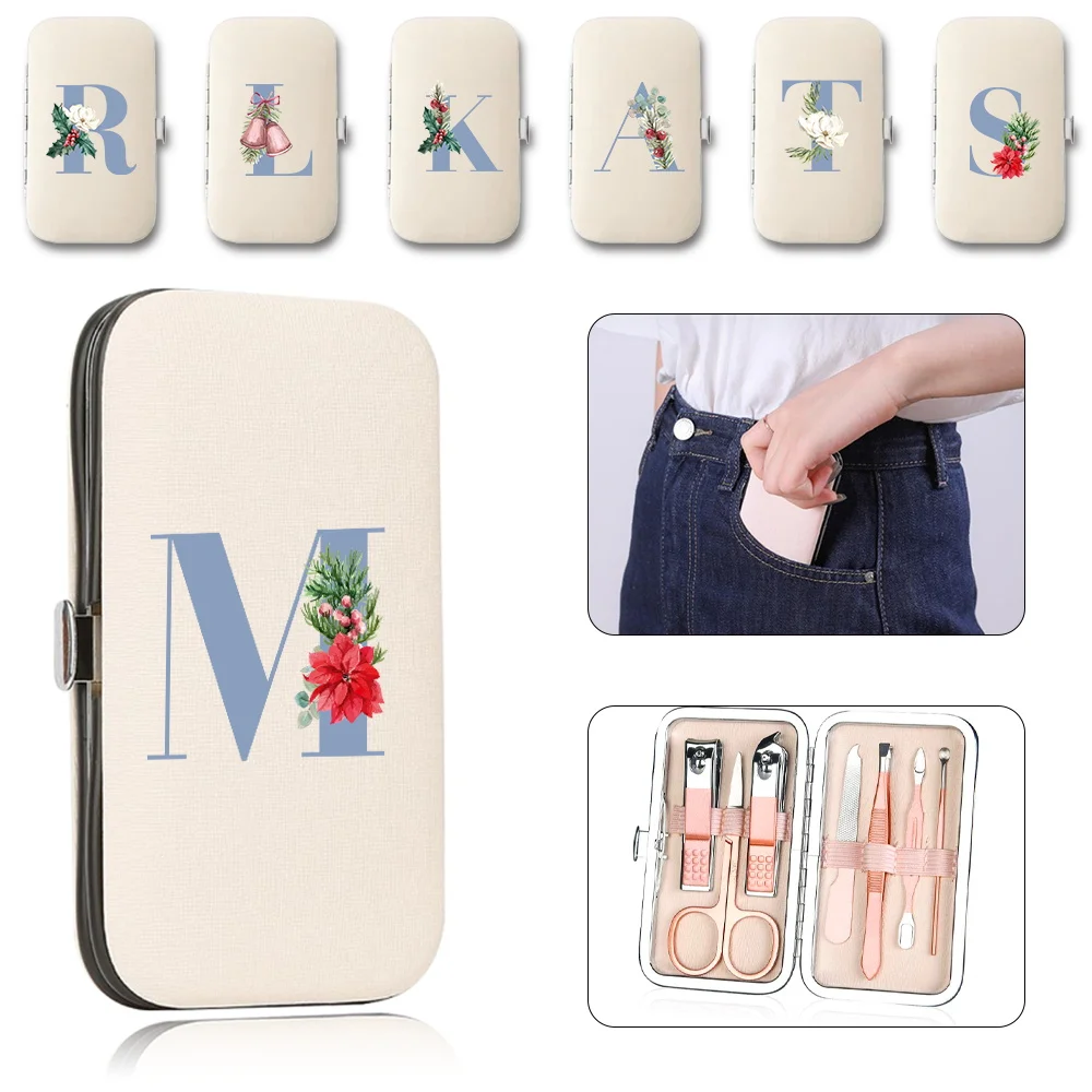 7Pcs Manicure Set Professional Pedicure Kit With PU Case Stainless Steel Nail Clippers Personal Care Tool Blue Letter Pattern
7Pcs Manicure Set Professional Pedicure Kit With PU Case Stainless Steel Nail Clippers Personal Care Tool Blue Letter Pattern
