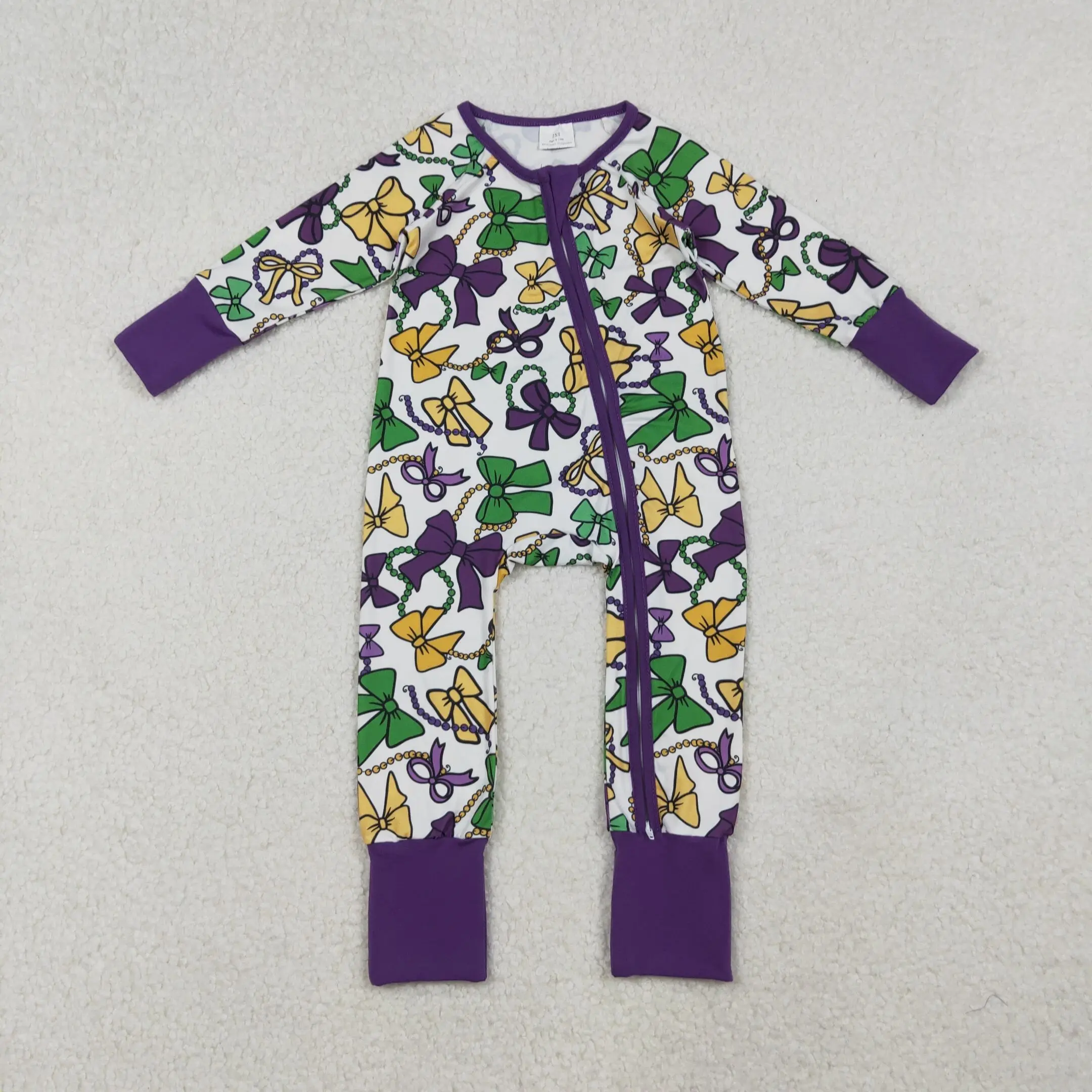X10.13 New baby boys romper wholesale carnival bow necklace purple and white zipper long sleeve onesie
X10.13 New baby boys romper wholesale carnival bow necklace purple and white zipper long sleeve onesie