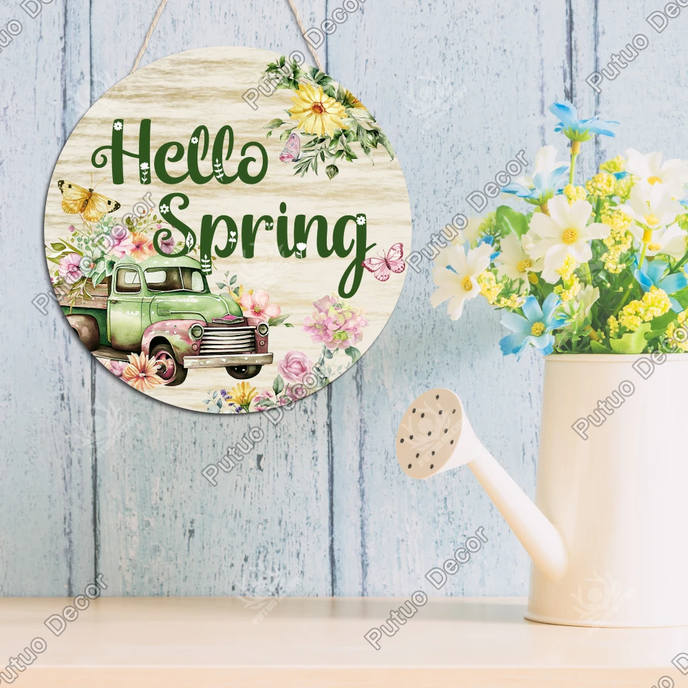 Putuo Decor 1pc Wooden Round Hanging Sign Decor, Hello Spring, Wall Art Decoration for Home Farmhouse Cafe Florist's Shop,Gifts
Putuo Decor 1pc Wooden Round Hanging Sign Decor, Hello Spring, Wall Art Decoration for Home Farmhouse Cafe Florist's Shop,Gifts