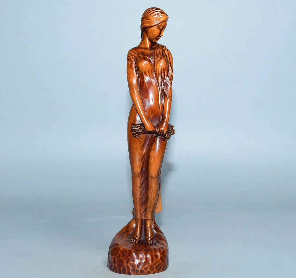 8"Tibetan Temple Collection Old Boxwood Beauty Statue Beautiful women in their prime of life Classical beauty model
8"Tibetan Temple Collection Old Boxwood Beauty Statue Beautiful women in their prime of life Classical beauty model