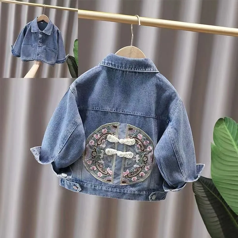 Girls' Spring/Autumn Long sleeved Shirt Top Children's New Chinese Breathable Top Kids' Casual Trend Embroidered Shirt Top LJ384
Girls' Spring/Autumn Long sleeved Shirt Top Children's New Chinese Breathable Top Kids' Casual Trend Embroidered Shirt Top LJ384