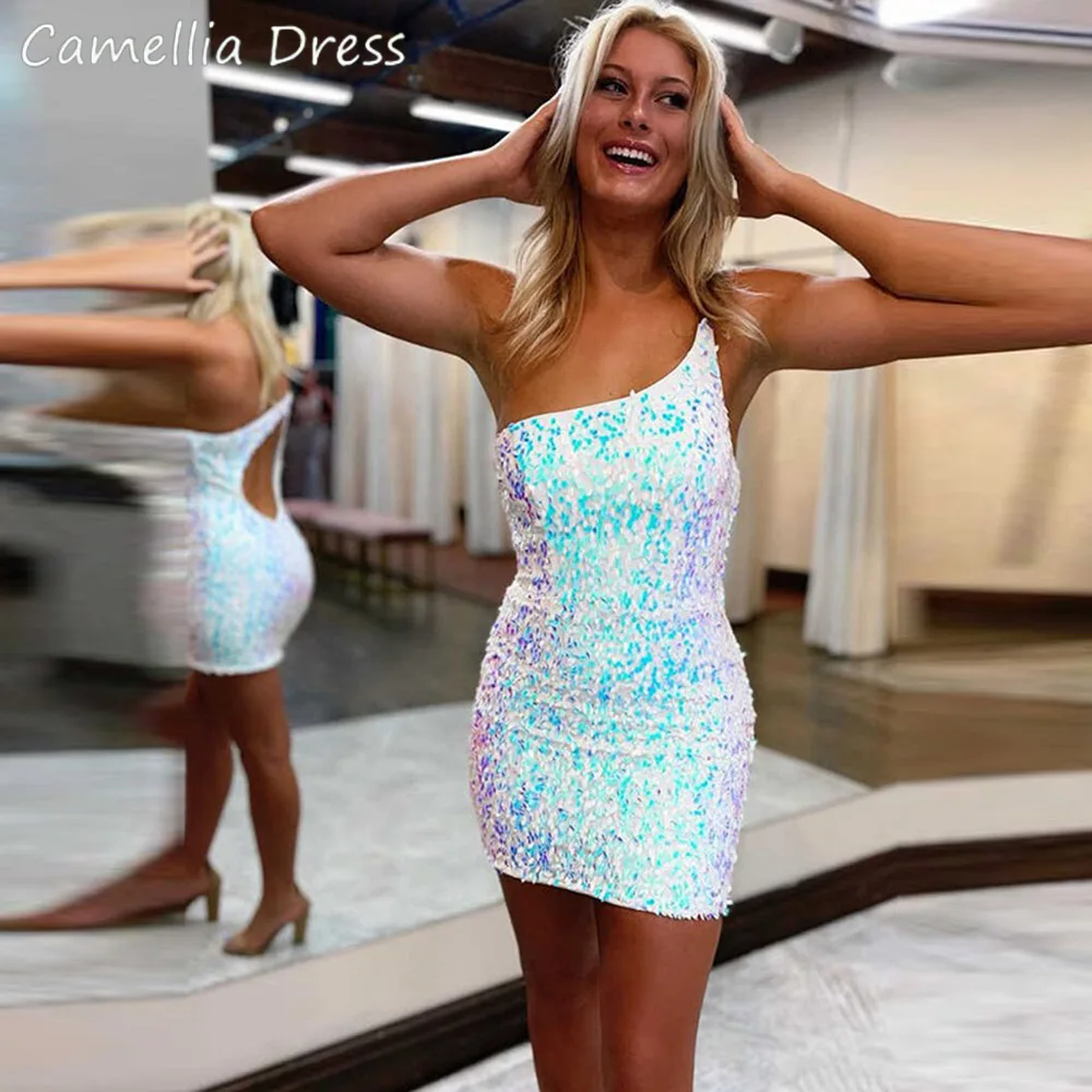 Sequin One Shoulder Shiny Mini Evening Dresses Sleeveless Mermaid Short Party Gowns Open Back Sexy 2023 Vestidos De Graduación
Sequin One Shoulder Shiny Mini Evening Dresses Sleeveless Mermaid Short Party Gowns Open Back Sexy 2023 Vestidos De Graduación