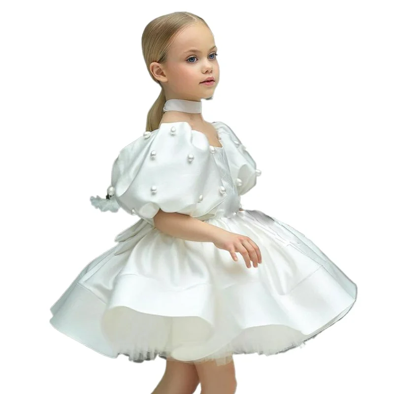 Children's dress princess dress white fluffy yarn girl model catwalk dress flower girl little host performance dress woman
Children's dress princess dress white fluffy yarn girl model catwalk dress flower girl little host performance dress woman