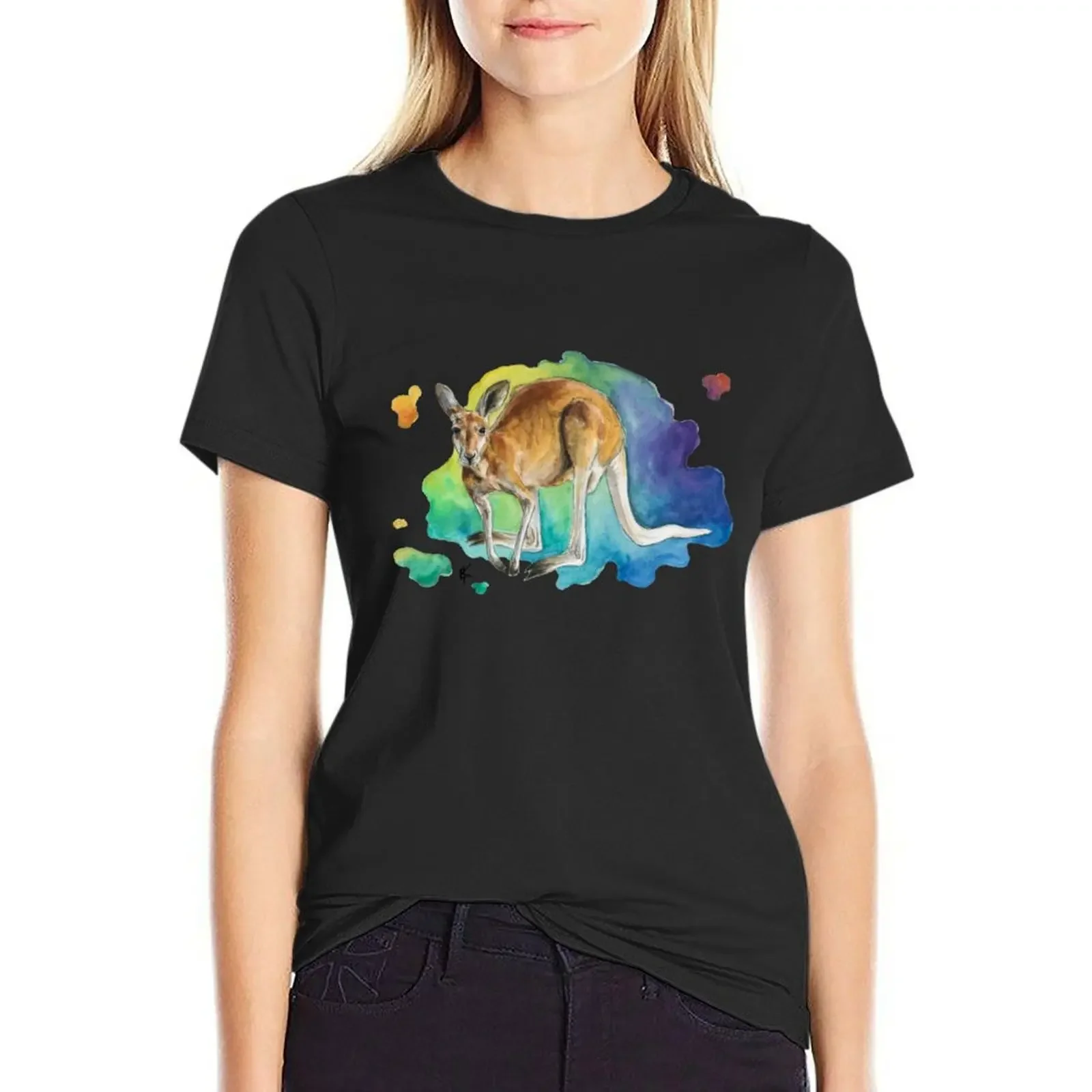 Kangaroo T-Shirt vintage clothes blacks anime clothes female spring clothes Women 2025
Kangaroo T-Shirt vintage clothes blacks anime clothes female spring clothes Women 2025