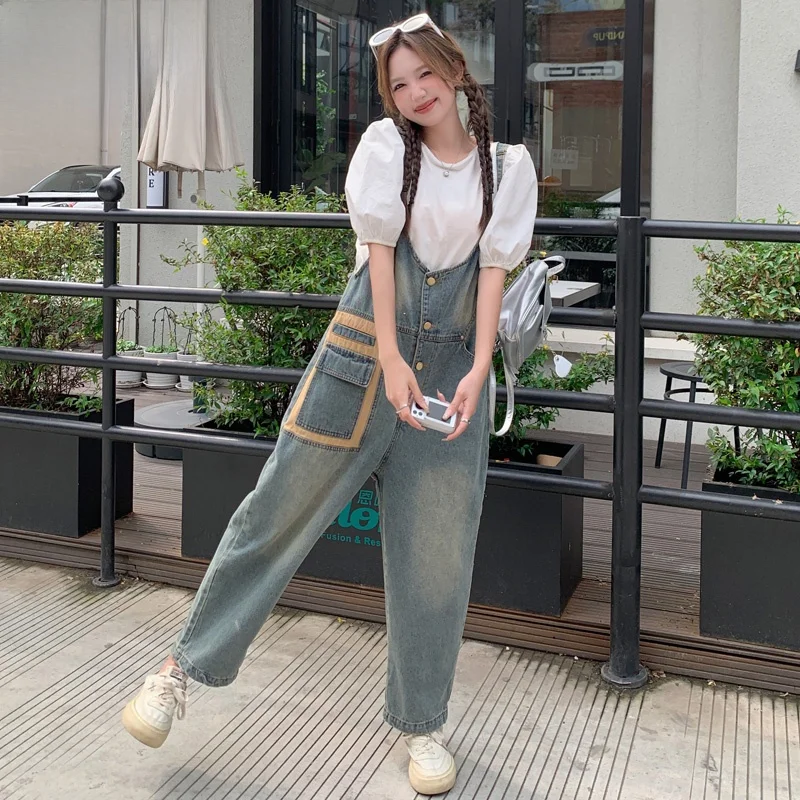 Korean Sle Loose Fit Denim Overalls Women's Faion Autumn 2024 New Small Size Slimming Strap Pants High Waist Long Trousers
Korean Sle Loose Fit Denim Overalls Women's Faion Autumn 2024 New Small Size Slimming Strap Pants High Waist Long Trousers