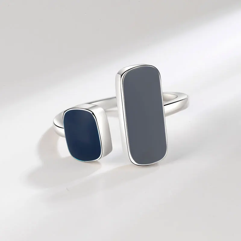 925 Sterling Silver Rectangle Geometry Rings For Women Vintage Fine Jewelry Ladies Chrome Accessories Prevent Allergy
925 Sterling Silver Rectangle Geometry Rings For Women Vintage Fine Jewelry Ladies Chrome Accessories Prevent Allergy