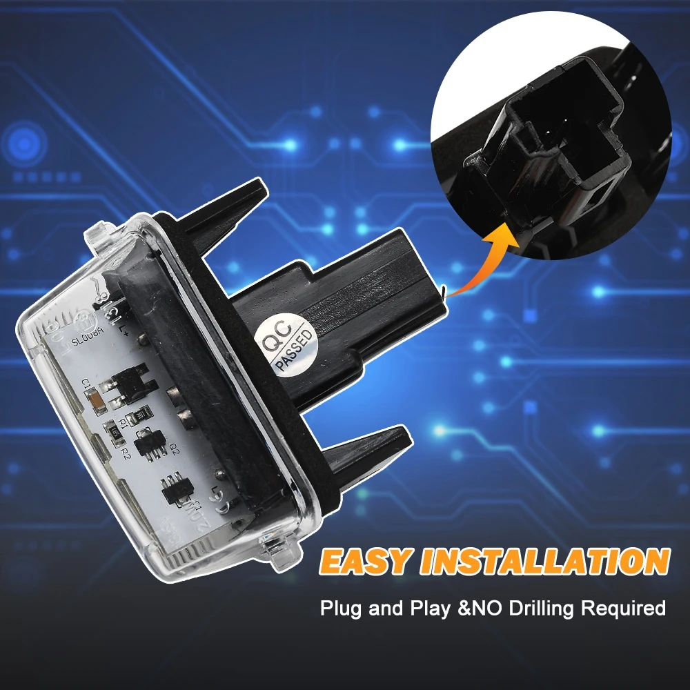 2 шт. автомобильные светодиодные лампы для освещения номерного знака в сборе, совместимые с Toyota GAMRY, YARISL,EZ, VL0s, COROLLA, LEVIN
2 шт. автомобильные светодиодные лампы для освещения номерного знака в сборе, совместимые с Toyota GAMRY, YARISL,EZ, VL0s, COROLLA, LEVIN