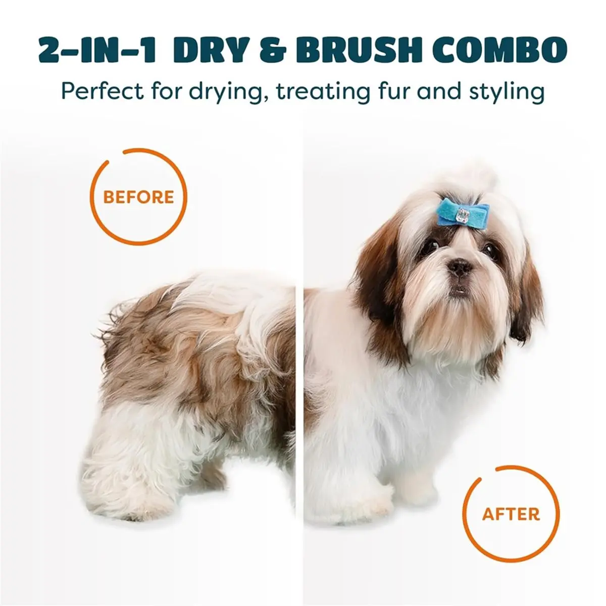 (A25M) 2-In-1 Dog Hair Dryer with Slicker Brush for Small-Sized Dogs and Cats Pet Hair Dryer,75-85 DB,Adjustable Temperature US
(A25M) 2-In-1 Dog Hair Dryer with Slicker Brush for Small-Sized Dogs and Cats Pet Hair Dryer,75-85 DB,Adjustable Temperature US