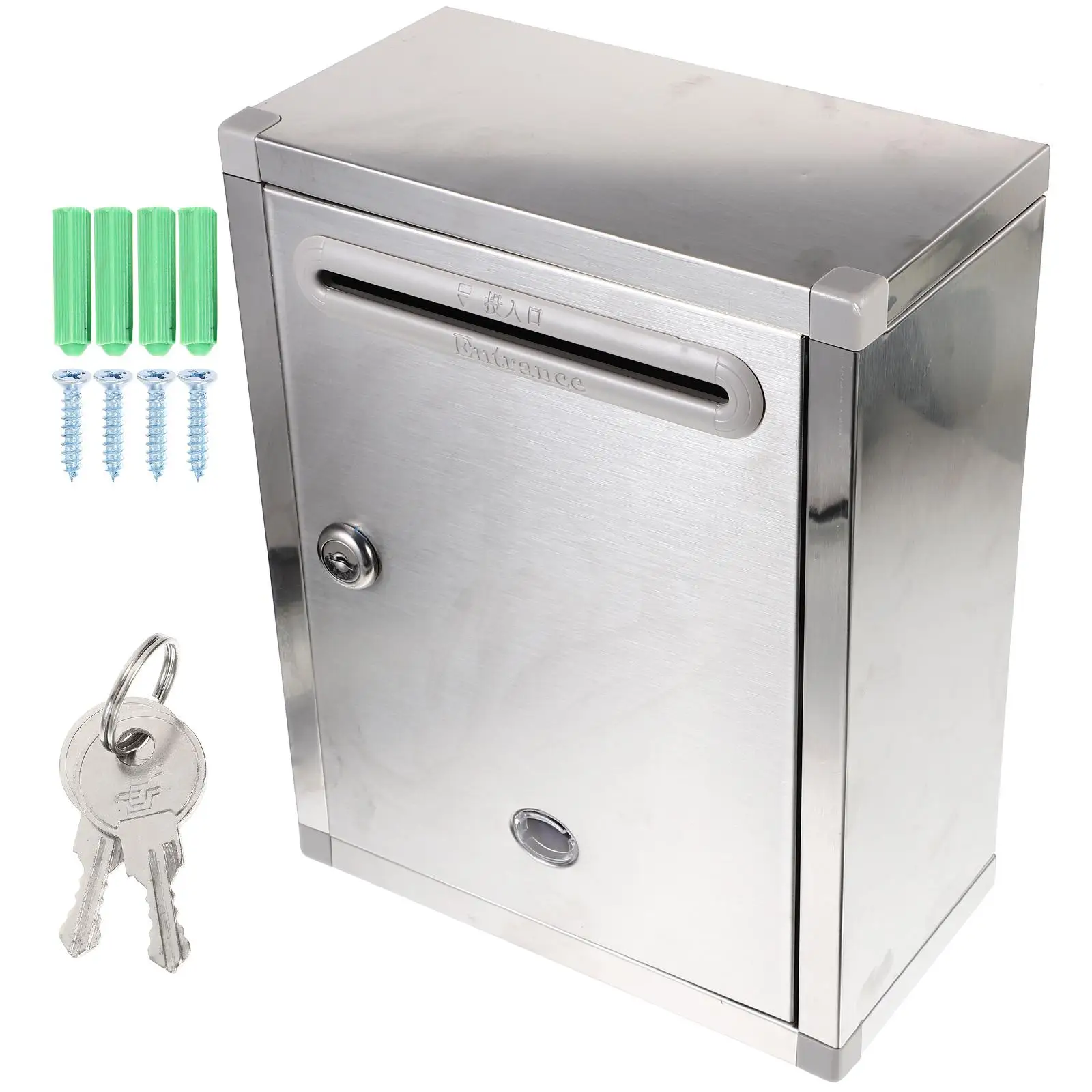 Stainless Steel 27x21x11cm Wall Mount Rust Proof Outdoor Creative Letter Box Decorative Suggestion Box Garden Supplies
Stainless Steel 27x21x11cm Wall Mount Rust Proof Outdoor Creative Letter Box Decorative Suggestion Box Garden Supplies