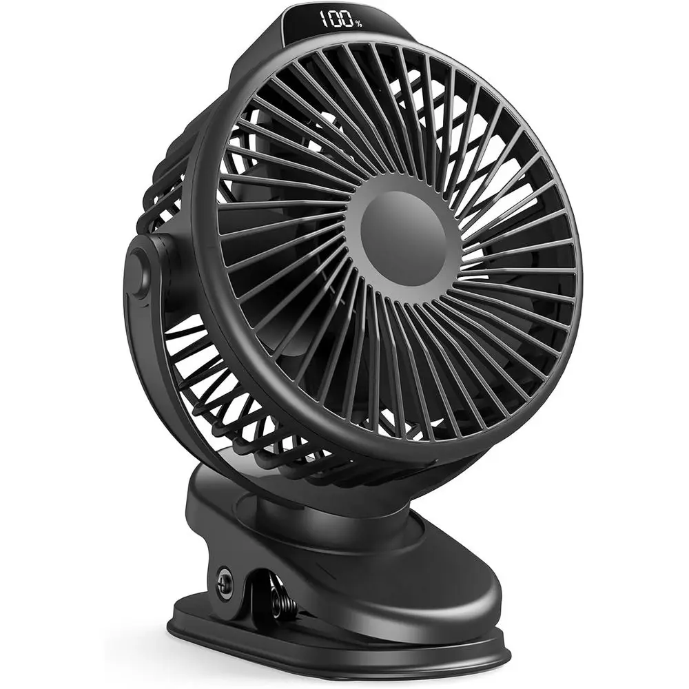 Portable Rechargeable Mini Fan with 3-Speed Settings, LED Display, 360° Rotation for Desk, Stroller, Travel, Camping, and Gym Us
Portable Rechargeable Mini Fan with 3-Speed Settings, LED Display, 360° Rotation for Desk, Stroller, Travel, Camping, and Gym Us