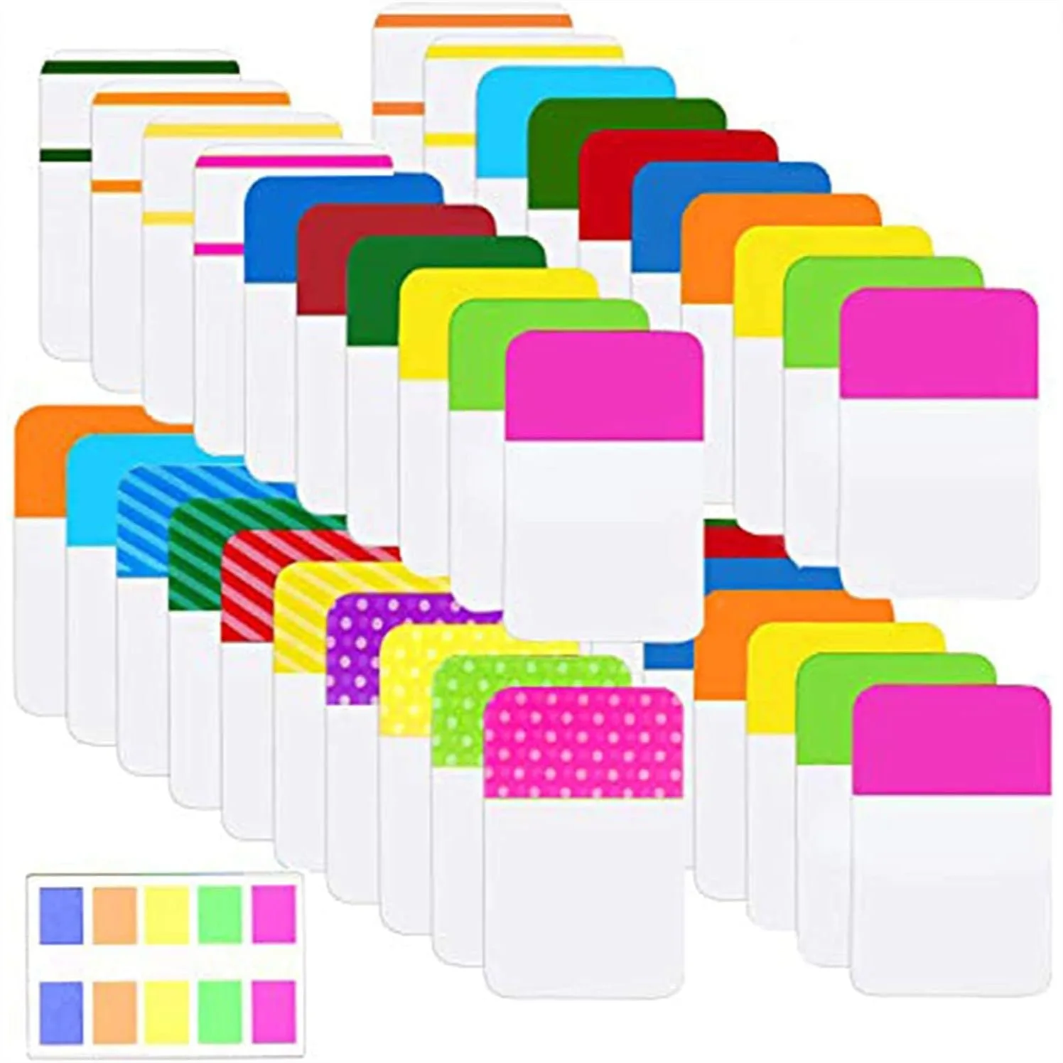 900 Pcs Sticky Index Tabs, Writable and Repositionable File Flags for Reading Notes, Books and Classify Files, 41 Sets