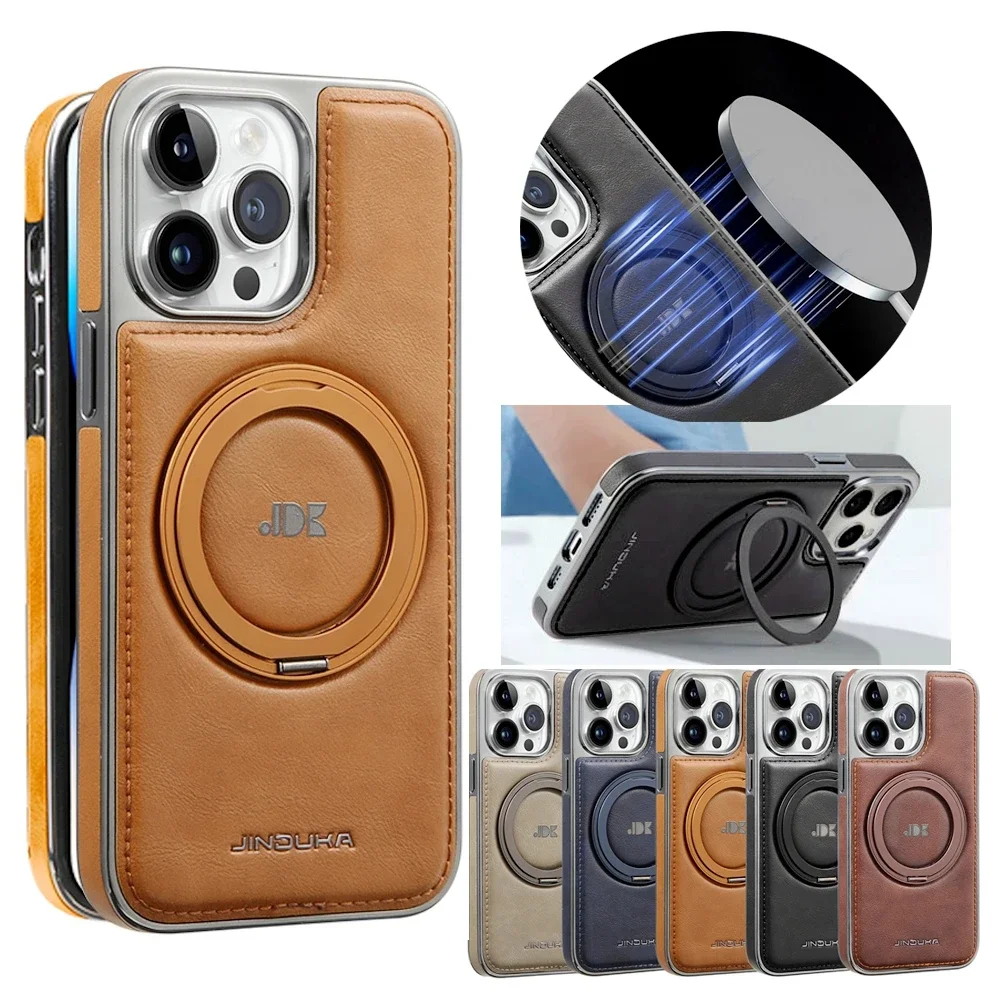 Magnetic Leather Case Kickstand Phone Case for iPhone 16 15 Plus 14 13 12 11 Pro Max Phone Cover Magsafe Protective Shell
Magnetic Leather Case Kickstand Phone Case for iPhone 16 15 Plus 14 13 12 11 Pro Max Phone Cover Magsafe Protective Shell