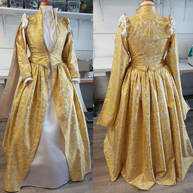 Custom Historical Renaissance Women Ball Gown Tudor Elizabeth Queen Royal Fair Dress Wedding Costume
Custom Historical Renaissance Women Ball Gown Tudor Elizabeth Queen Royal Fair Dress Wedding Costume