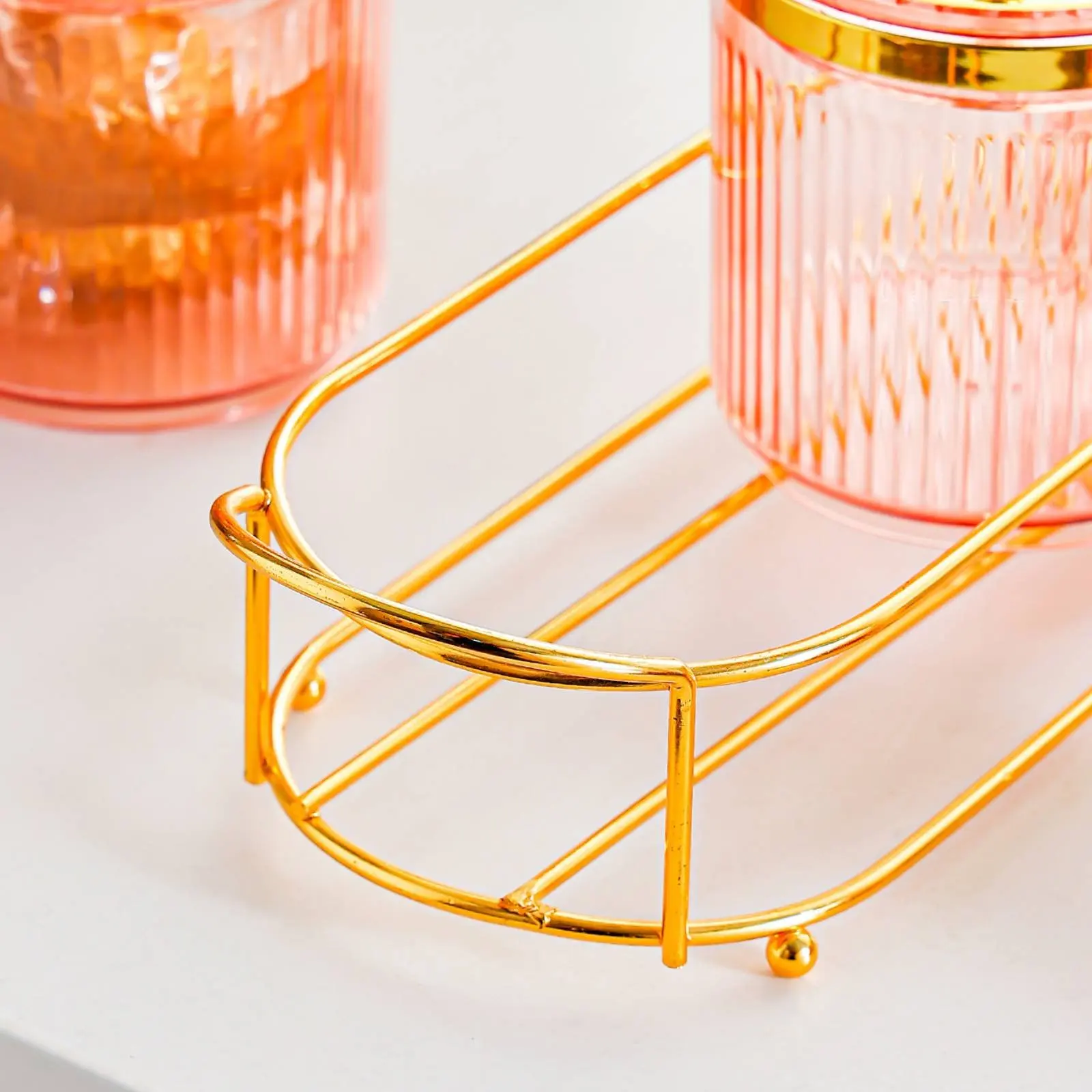 Ribbed Glass Storage Container Food-Safe Decorative Storage Jar Set Coral Glass Canister Set with Rack Transparent Frame
Ribbed Glass Storage Container Food-Safe Decorative Storage Jar Set Coral Glass Canister Set with Rack Transparent Frame