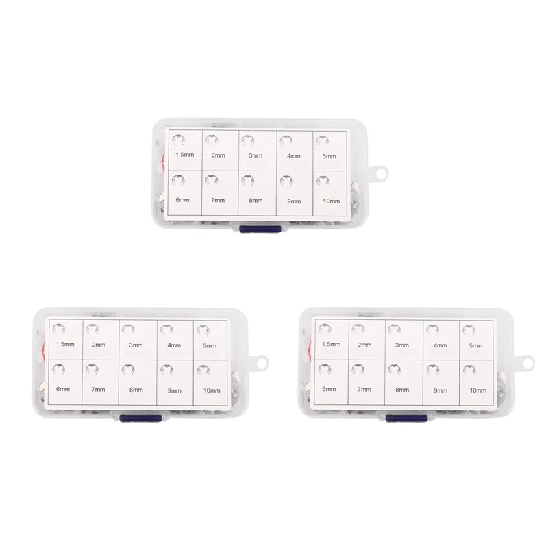 ABRU-360PCS 304 Stainless Steel E Clip Washer Assortment Kits Circlip Retaining Ring For Shaft Fastener M1.5-M10 
ABRU-360PCS 304 Stainless Steel E Clip Washer Assortment Kits Circlip Retaining Ring For Shaft Fastener M1.5-M10