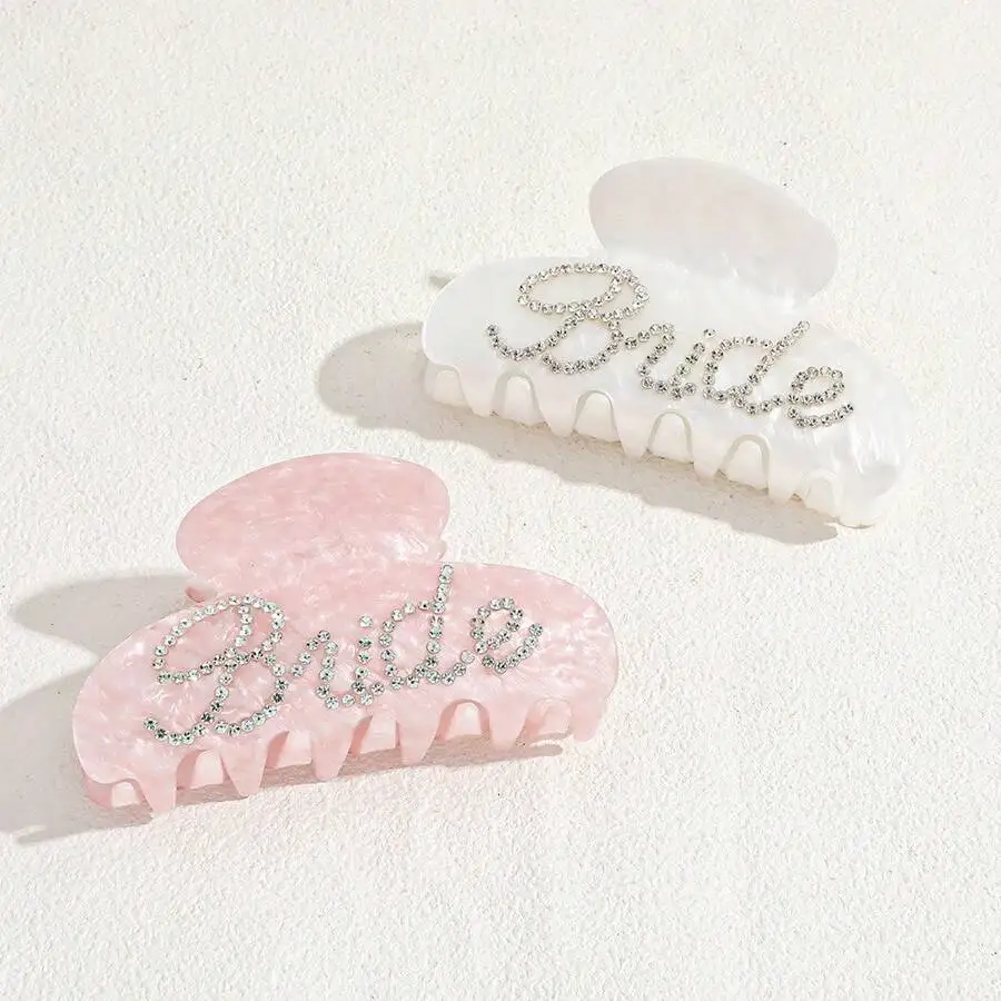 Acrylic Rhinestone Bride Hair Claw Clip For Wedding Bridal Shower Bachelorette Party
Acrylic Rhinestone Bride Hair Claw Clip For Wedding Bridal Shower Bachelorette Party