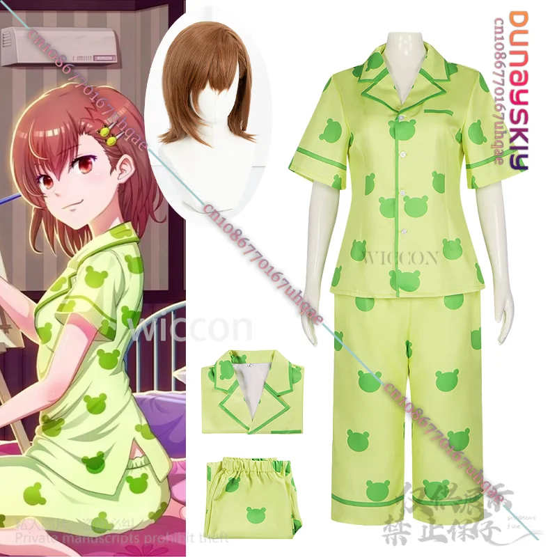 Аниме Misaka Mikoto Toaru Kagaku No A Определенный научный рейлрант Kawaii Зеленая лягушка Пижамы Парики Костюм для девочек Женщина Ролевая игра
Аниме Misaka Mikoto Toaru Kagaku No A Определенный научный рейлрант Kawaii Зеленая лягушка Пижамы Парики Костюм для девочек Женщина Ролевая игра