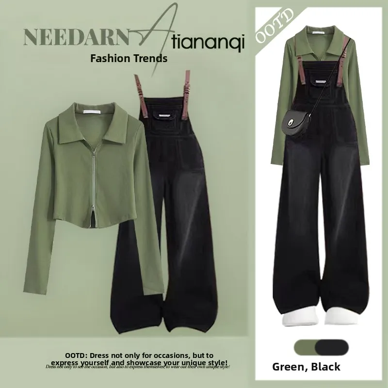 Spring New Faionable Set Korean Sle Age-Defng Slim Fit Long Sve Top with Slimming Overalls Two-Piece Set Women's Clo...
Spring New Faionable Set Korean Sle Age-Defng Slim Fit Long Sve Top with Slimming Overalls Two-Piece Set Women's Clo...