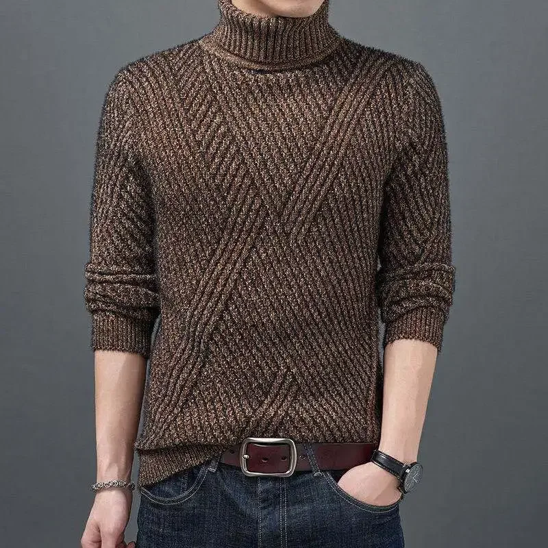 Fashion Turtleneck Loose All-match Knitted Sweater Men's Clothing 2024 Autumn New Korean Pullovers Casual Tops
Fashion Turtleneck Loose All-match Knitted Sweater Men's Clothing 2024 Autumn New Korean Pullovers Casual Tops